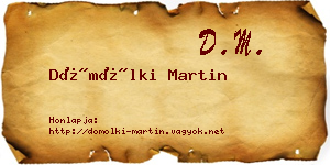 Dömölki Martin névjegykártya
