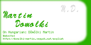martin domolki business card